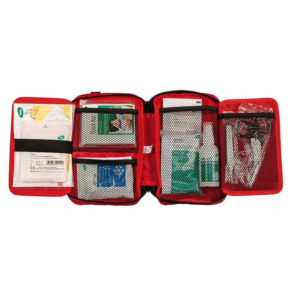 WERO Erste-Hilfe-Set Outdoor „On-Tour" | Kompaktes Notfallset, Für Outdoor, Wandern & Reisen, Robust, übersichtlich sortiert, Rundum-Reißverschluss & Tragegriff