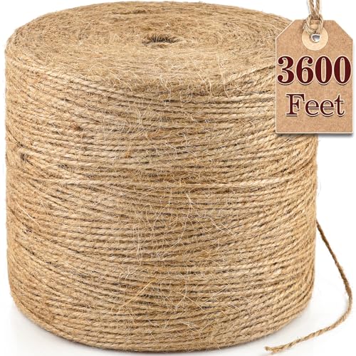 XSEINO 3600 Feet Natural Jute Twine Strong Garden Twine...