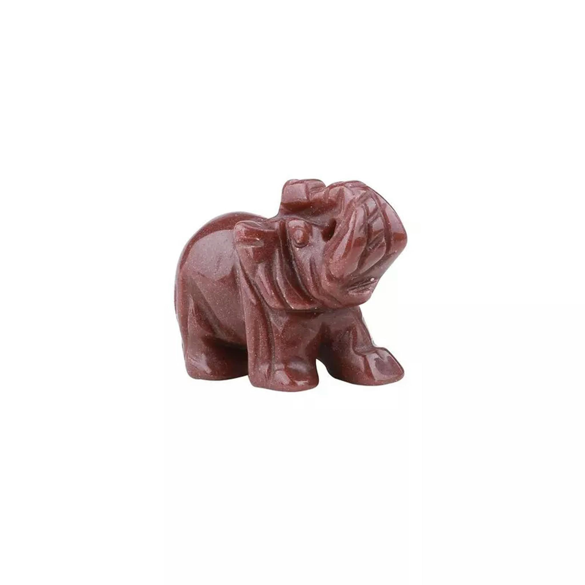 Cuarzo Fresa Natural en 10 Gemas de Elefante Cristal Tallado para Amante de Minerales