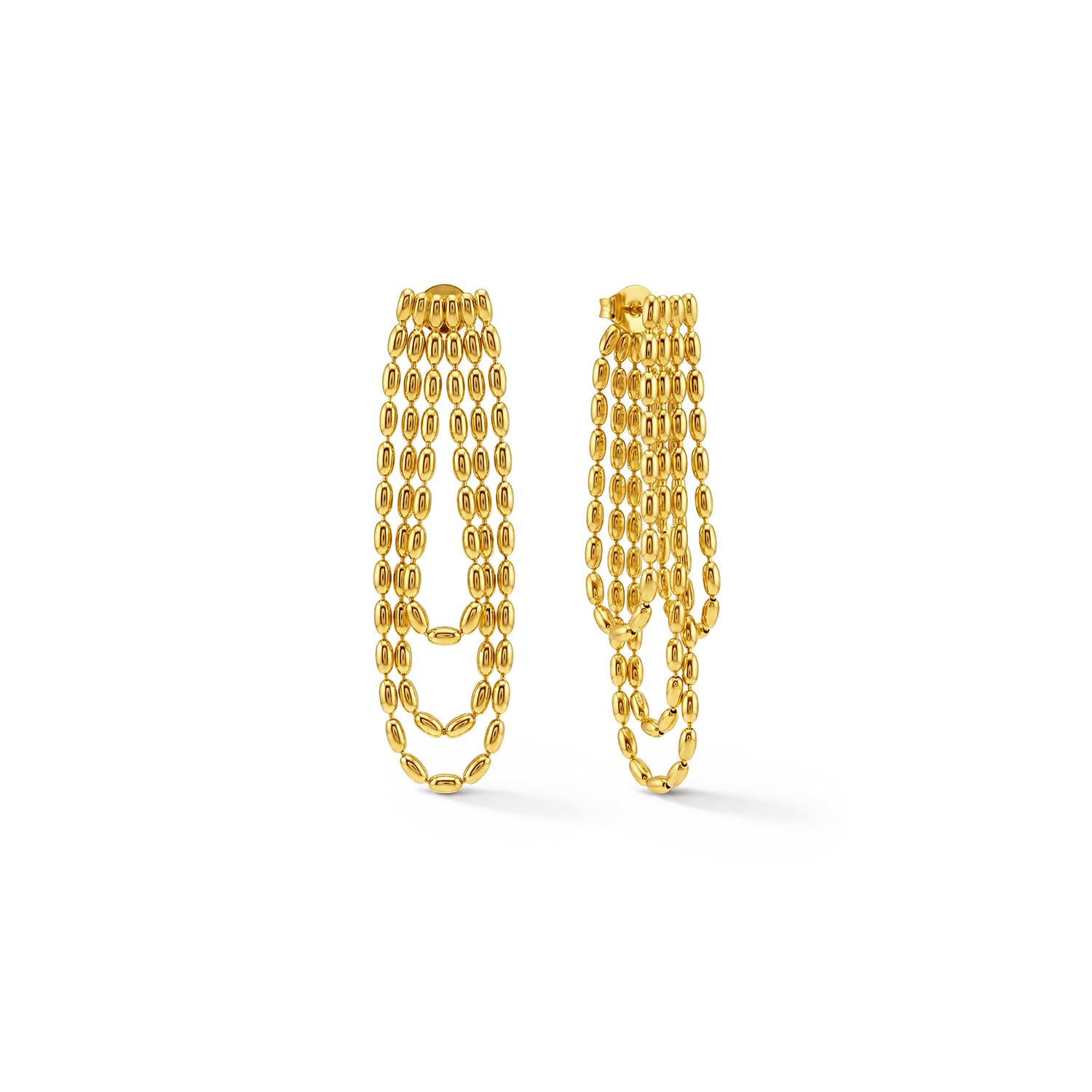 Aurelia Triple Chain Earrings for Women - Waterproof & Anti-Tarnish-image-6