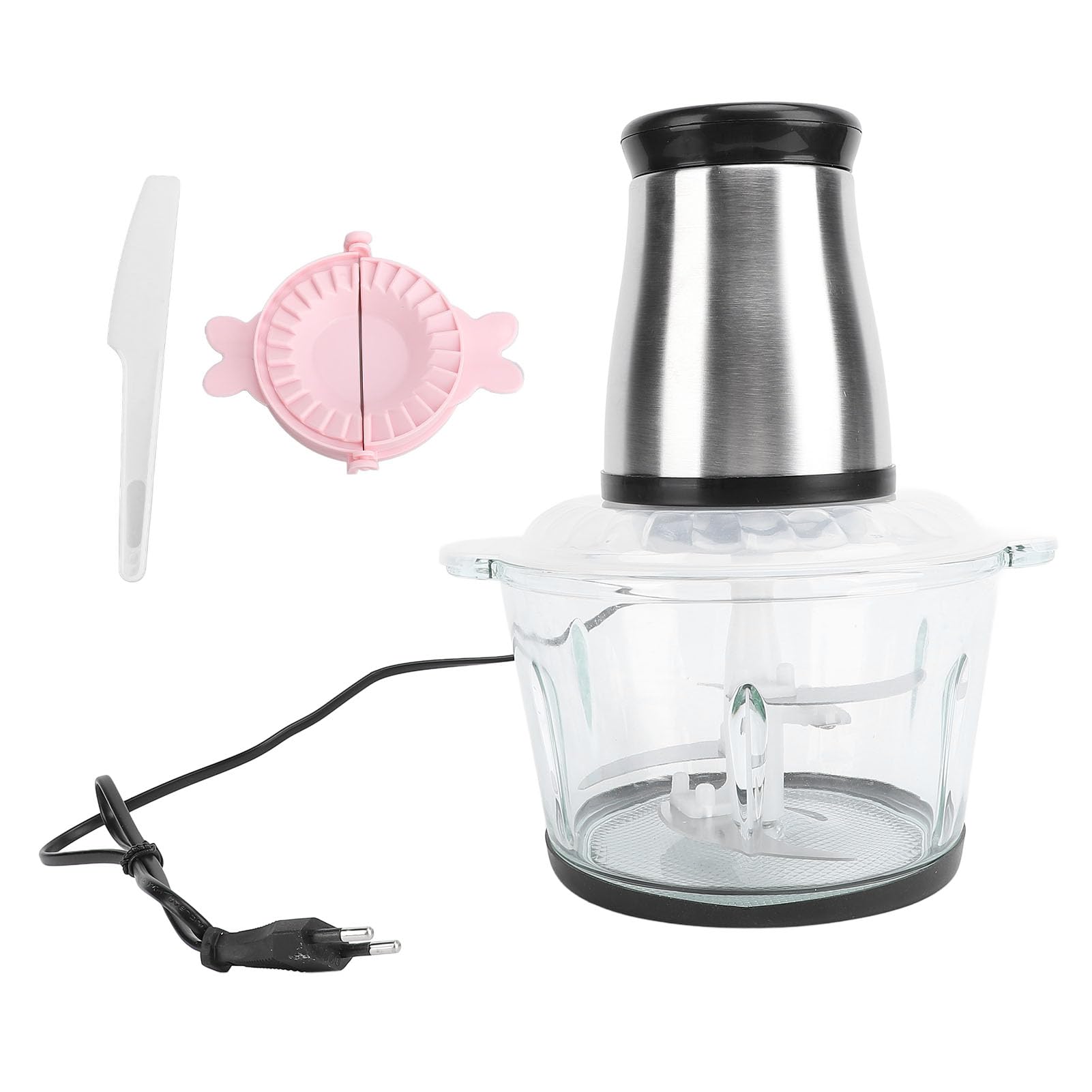 200W 2L Mini Robot da Cucina Mini Food Caramine per Alimenti Multifunzionali per Alimenti per Bambini, Carne, Cipolla, Verdure, Noci