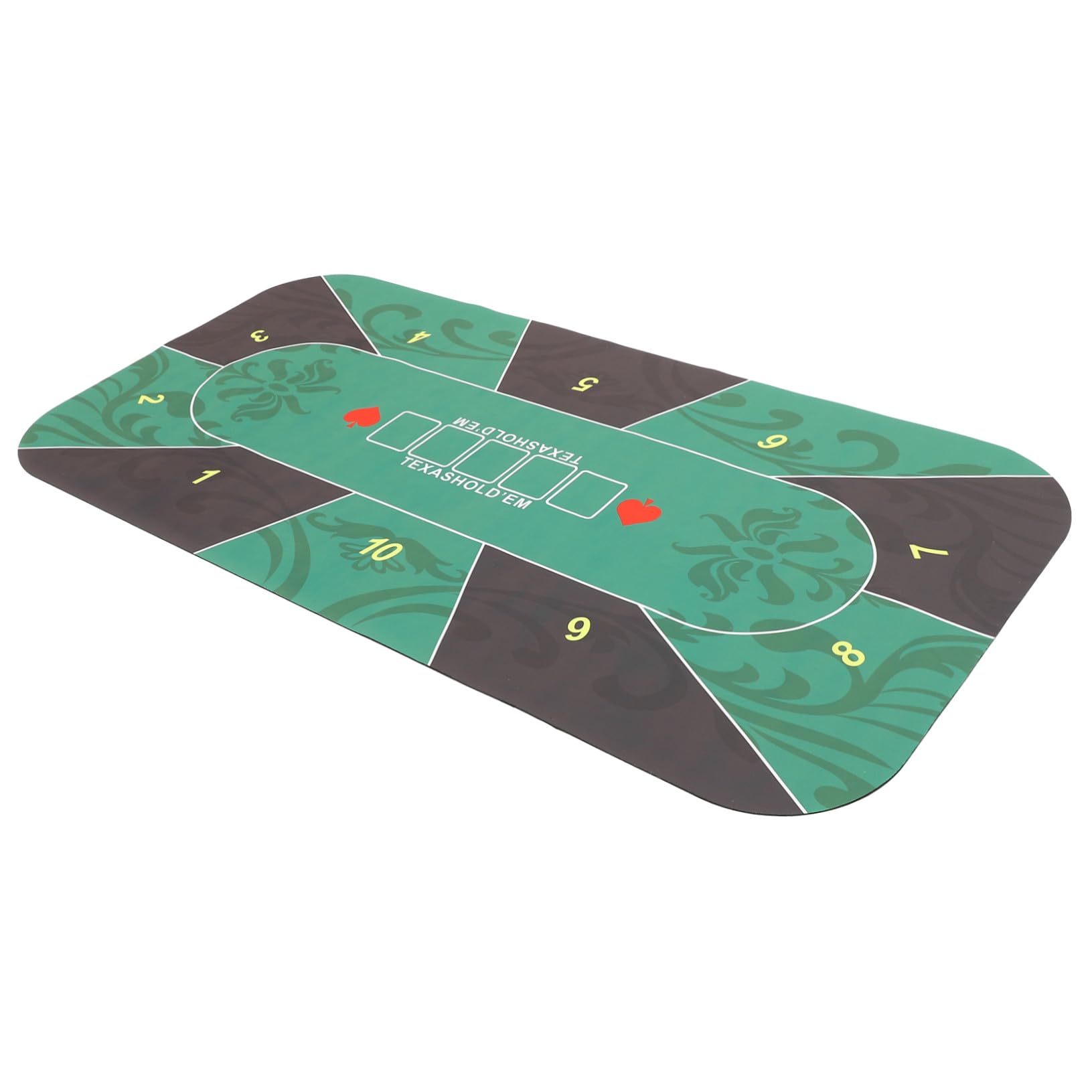 ERINGOGO Tapete de Mesa para Juegos de Mesa y Póquer Antideslizante de Goma para 10 Personas, Resistente y Portátil, Adecuado para Entretenimiento Familiar y Torneos de Cartas
