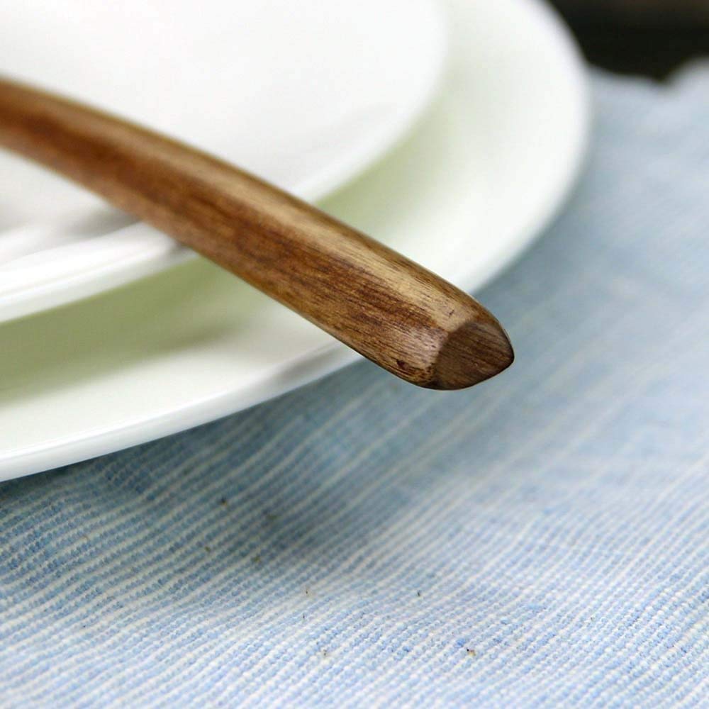 Cuillères à Soupe Cuillères Cuillère à Soupe en Bois Vaisselle écologique Ensemble de cuillères en Bois Ellipse Naturel Cuillère à Soupe Cuillère de Service,(5pcs)