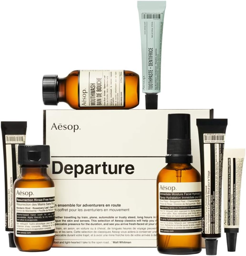 Departure 7-Piece Travel Kit! Seven Travel-Sized Essentials For Hand Care, Skincare And Oral Care! Cleanse And Moisturize The Hands, Skin & Oral Hygiene! Arrive Fresh-Faced At Your Destination!