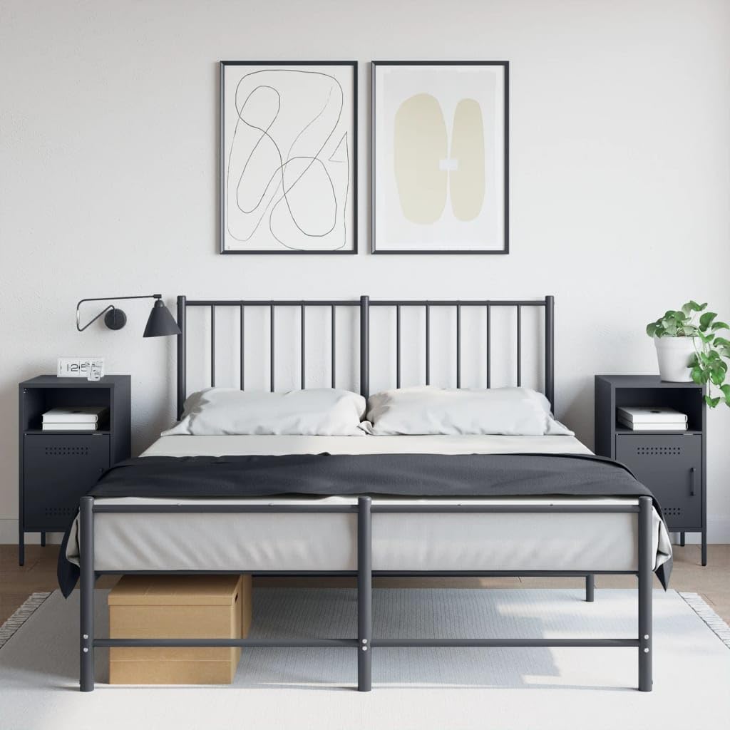 Tables de chevet robustes en acier laminé à froid, meuble de rangement durable 36x39x68 cm