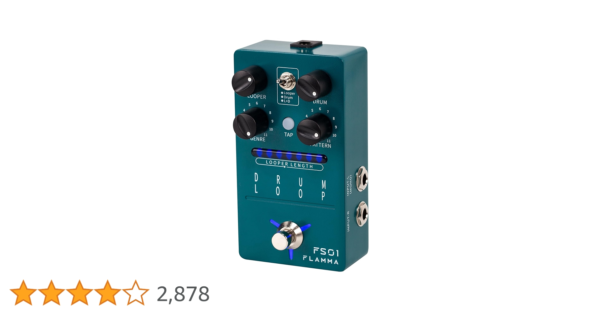 リズムマシン&ルーパー　flamma fs21 Amazon.com: FLAMMA FS21 Stereo Guitar Looper Pedal & Drum