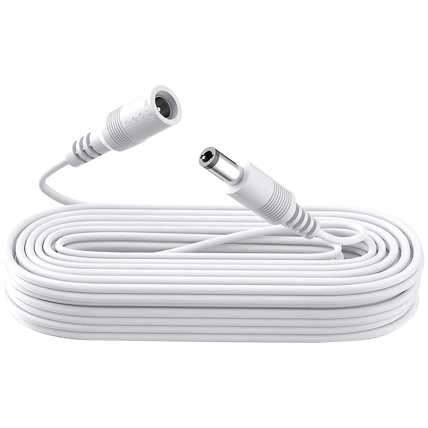ANLINK 5M 16.4ft DC Power Extension Cable, Premium Pure Copper DC 12V Power Adapter Extension Cord 5.5mm x 2.1mm for CCTV Security Camera/Router/LED Strip Light/Printer/Monitor and More-White