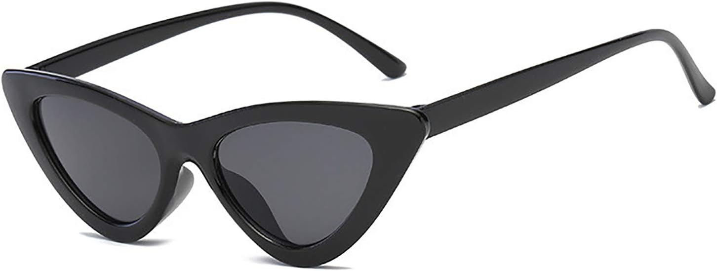 Retro Vintage Narrow Cat Eye Sunglasses for Women Clout Goggles Plastic Frame