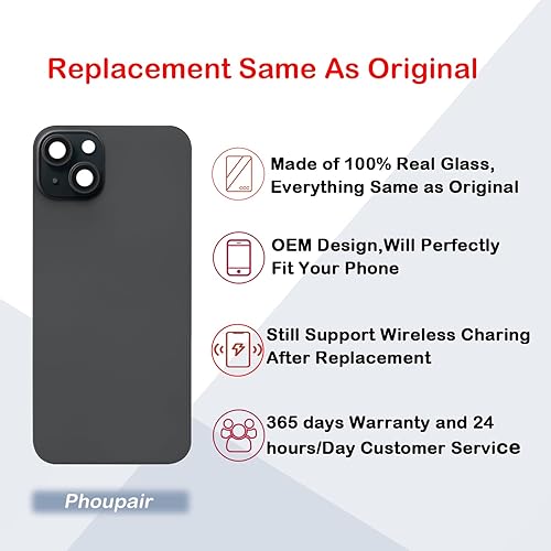 Vista 71 de Reemplazo de cristal trasero OEM para iPhone Xs Max 6.5 pulgadas con kit de herramientas de reparación profesional (gris espacial)