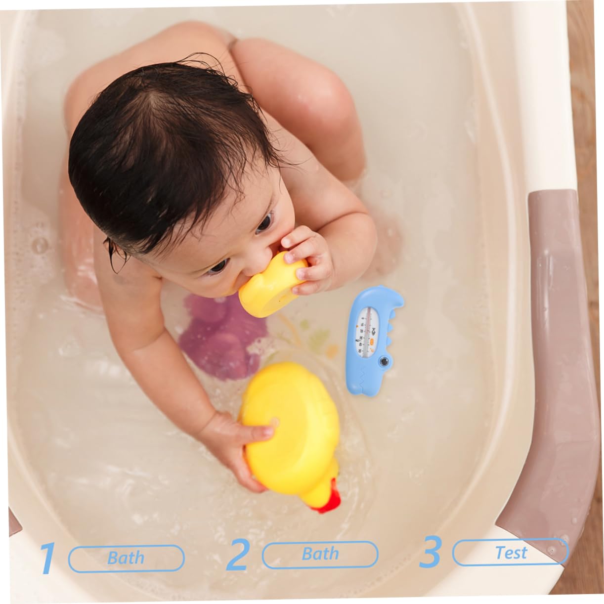 SUPVOX 5 Set Termometro Dei Cartoni Animati Per Piscina Temperatura Termometro A Piscina Acqua Vasca Fumetto Del Della a Pp Sky-blue 2 Pezzi*5