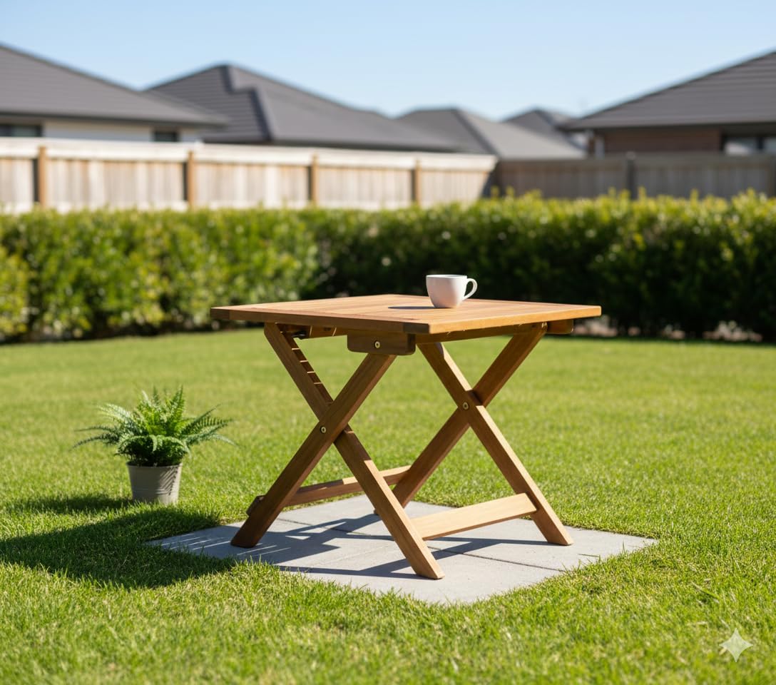 Akazienholz Gartenklapptisch 38 cm