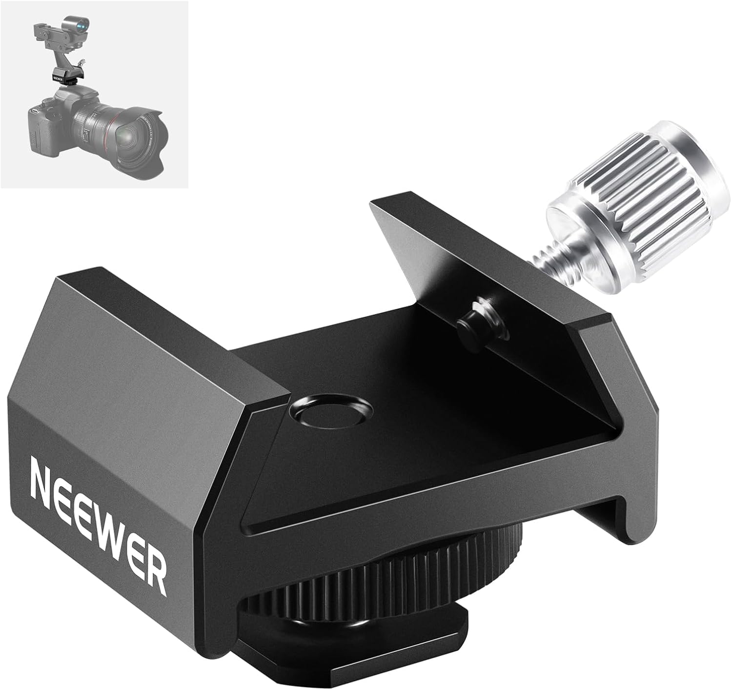 NEEWER Telescope Finderscope Mount Adapter All Metal with Cold Shoe & 1/4
