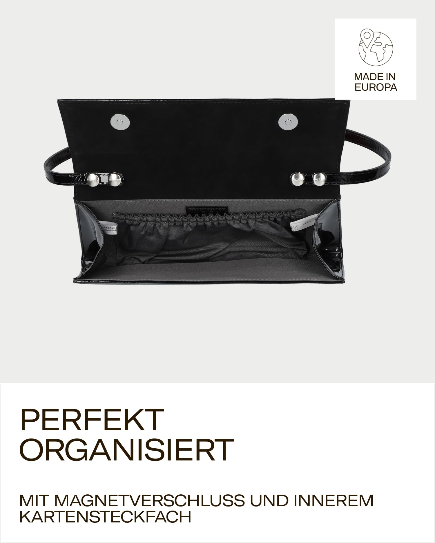 Picard Damen Abendtasche AUGURI aus Rindsleder Klein | mit Magnetverschluss | Abendtasche | Alltag