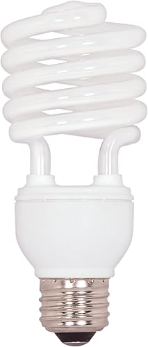 Miniatura 6 de Satco S6275 - Mini espiral T2 de base media de 23 W, 4100 K, 120 V, equivalente a lámpara incandescente de 100 vatios para accesorios cerrados,