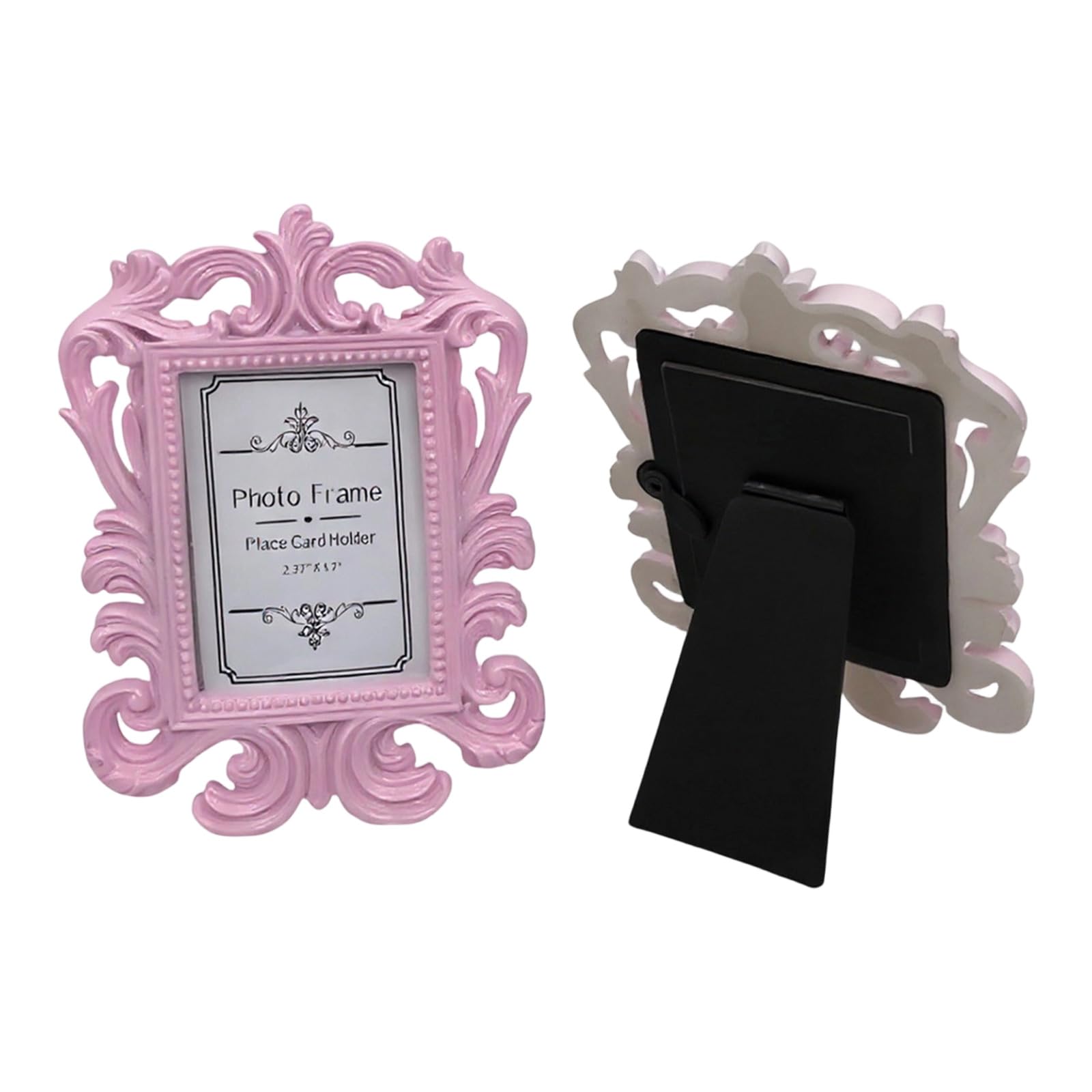 Tsophreniq 2Pcs Antique European Resin Small Picture Frame Decorative Ornate Photo Frame for Wedding Anniversary Tabletop Display Tabletop Photo