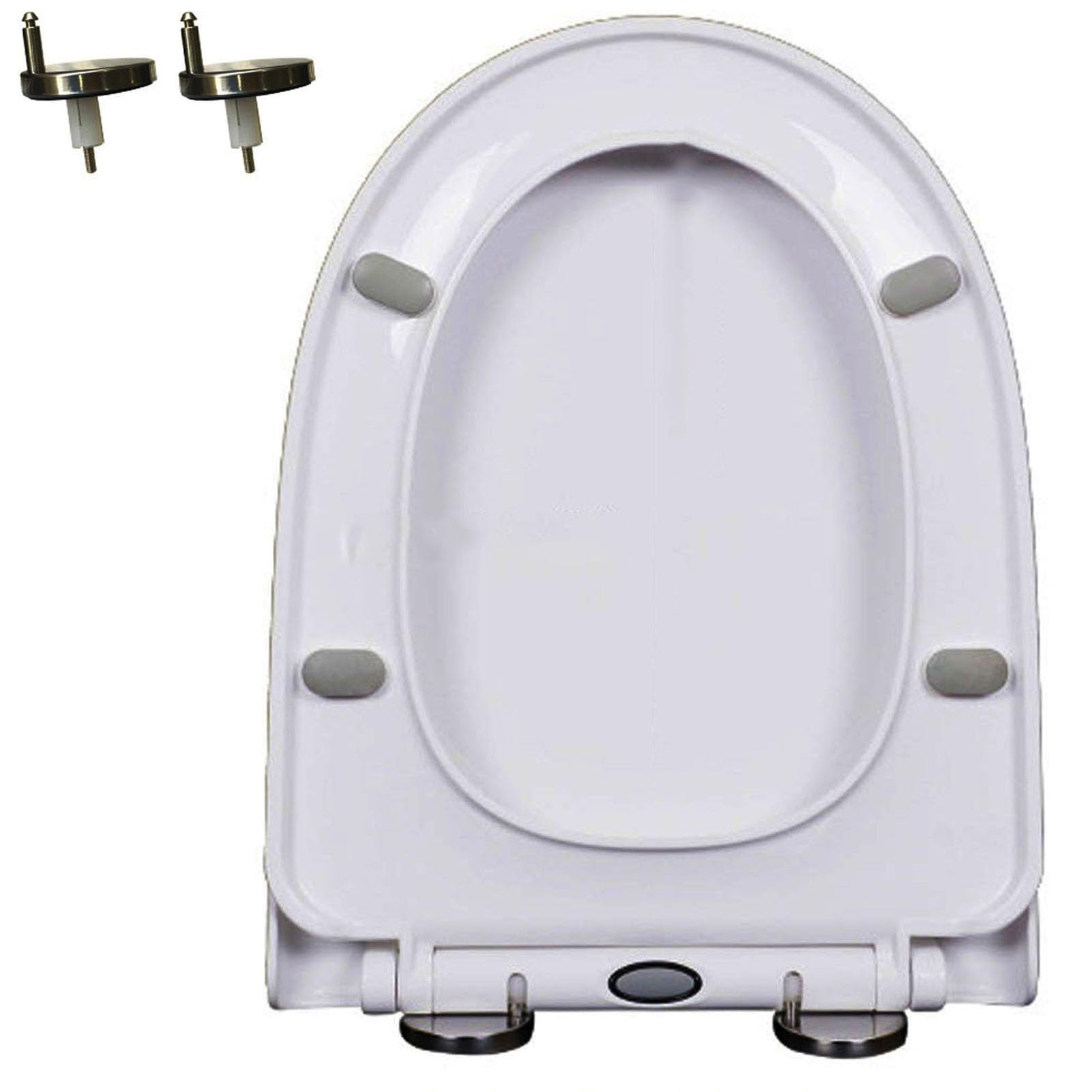 Toilet seat Soft Close pp Material 360 Adjust fit Hinge Click Quick Release for Easy Installation Cleaning White, Toilet, 360, Adjustable, Hinge, Material, Soft, Close, seat