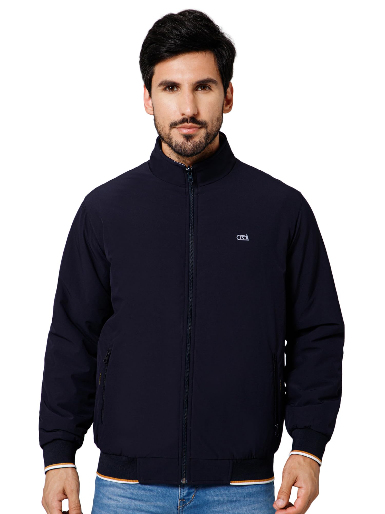 cantabil Solid Full Sleeves Mock Collar Regular Fit Mens Navy Blue Casual Reversible Jacket | Casual Winter Jackets for Men | Mens Jackets for Winter Wear (P_MJKT00194_NAVY)-picture-36
