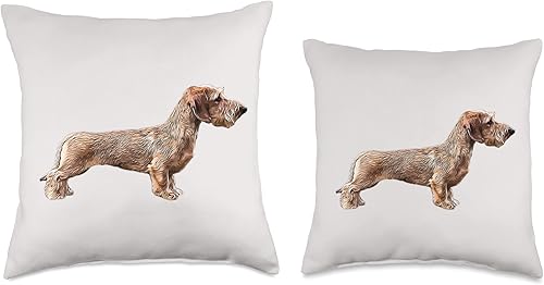 Miniatura 3 de ElegantCat Wire Dachshund Mini Almohada de belleza en miniatura roja 18 x 18 pulgadas multicolor