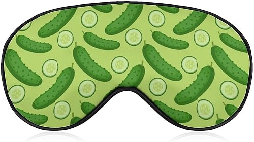 Dill Pickles - Máscara para dormir con los ojos vendados, linda sombra de ojos, divertida cubierta nocturna con correa ajustable para mujeres y