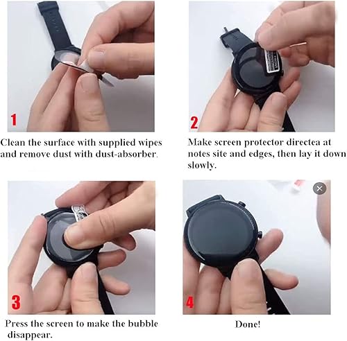 Miniatura 2 de PORRVDP Protector de pantalla curvado 3D para Huawei Band 7 (2022), paquete de 3 películas protectoras suaves para reloj inteligente (no vidrio