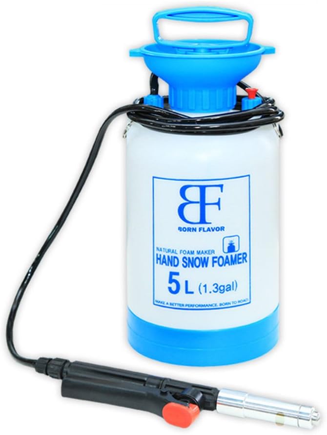 BORNFLAVOR]Foam Car Washer Hand Snow Foamer Foam Maker Car Shampoo 5L For Car Wash & Simple English User's Guide