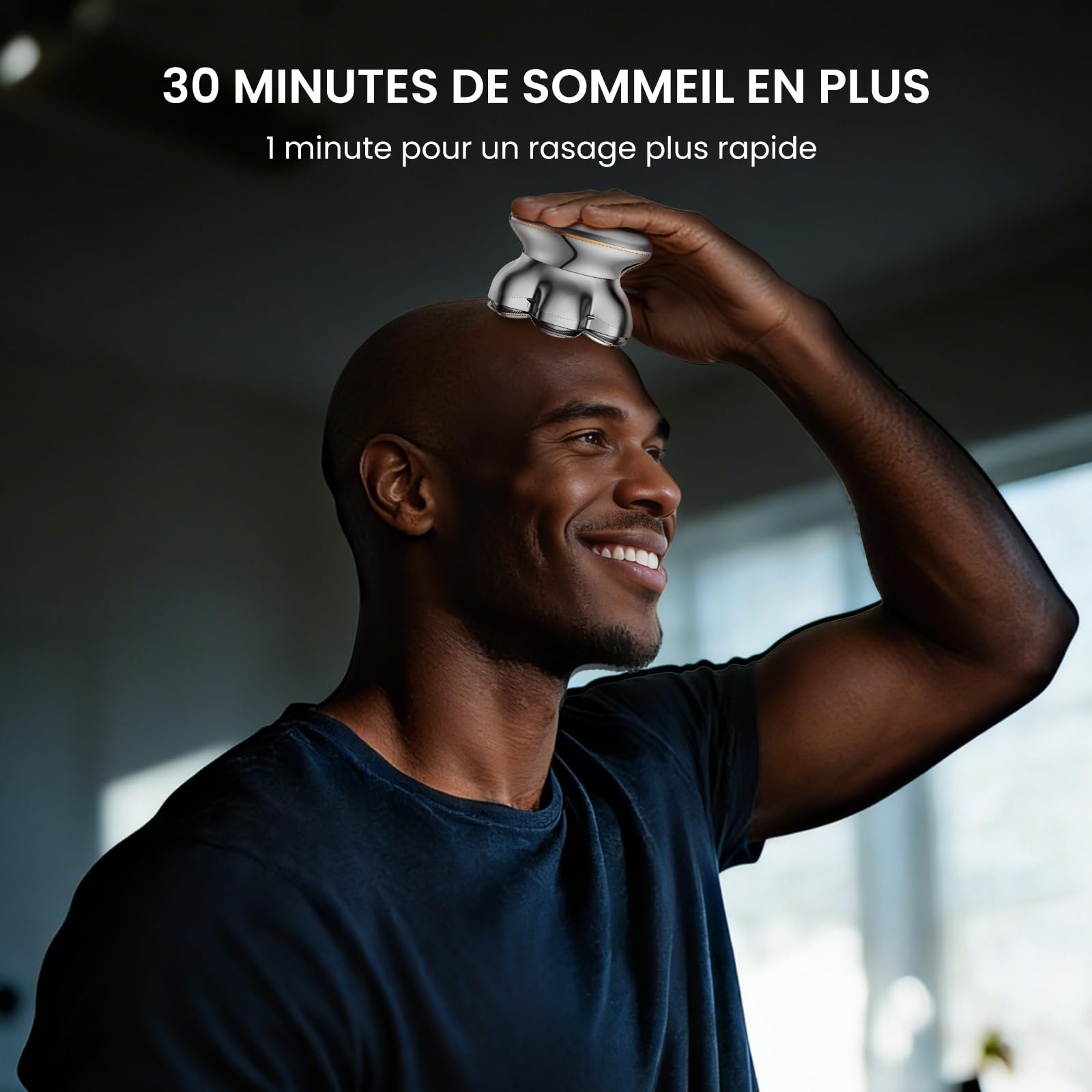 MAXGROOM 2026 Pro Rasoir Électrique Crâne pour Homme, Édition Argent, Tête Magnétique 7D, Moteur 8800 tr/min, Autonomie 140 min, Charge USB-C, Étanche IPX7, Rasage à Sec ou Humide (Argent)