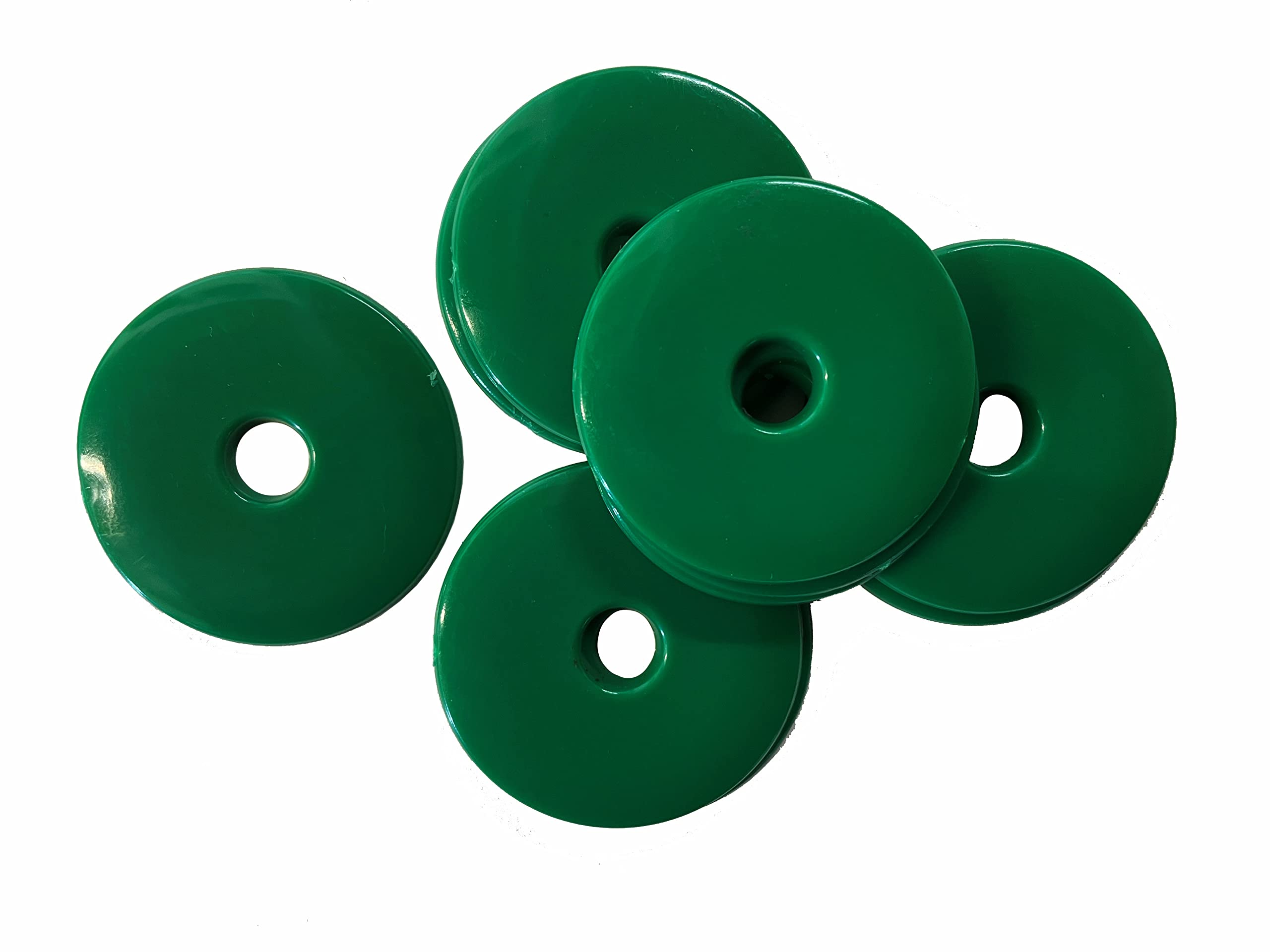 Linic High Impact HDPE Plastic Discs/Survey/Road Markers/Washers, 40mm (S7839). Free UK Postage (Pack of 10, Green)