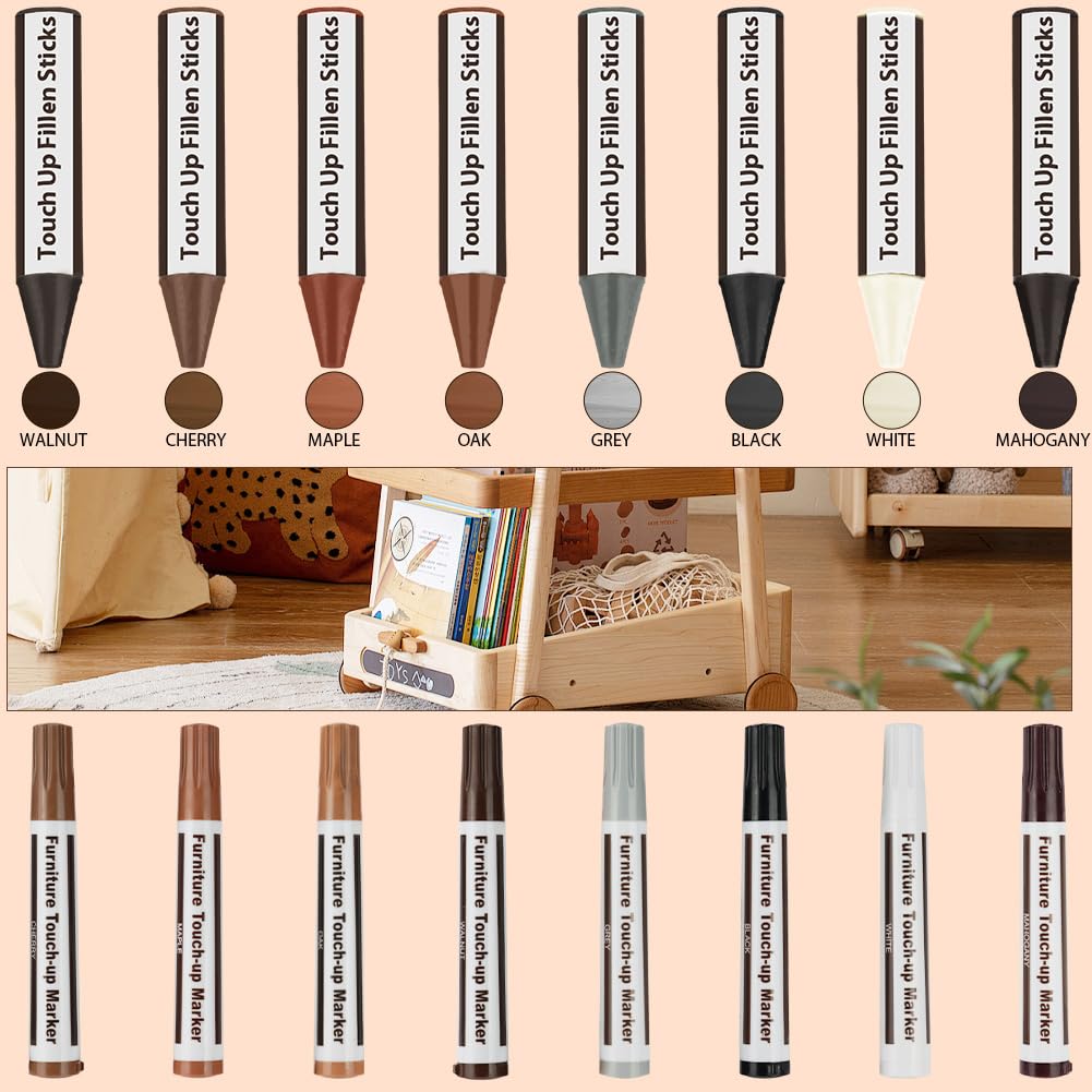 ACWOO Furniture Repair Kit Wood Markers Wax Sticks - Image 2