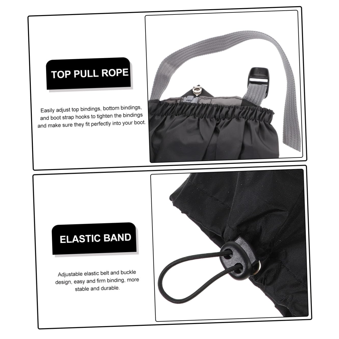 POPETPOP 3 Ensembles Guêtres De Randonnée Imperméables Neige Ajustables Protège Jambes Et Durables pour Escalade Randonnée Et Camping Protection pour Chaussures Et Jambes 2 Pièces * 3