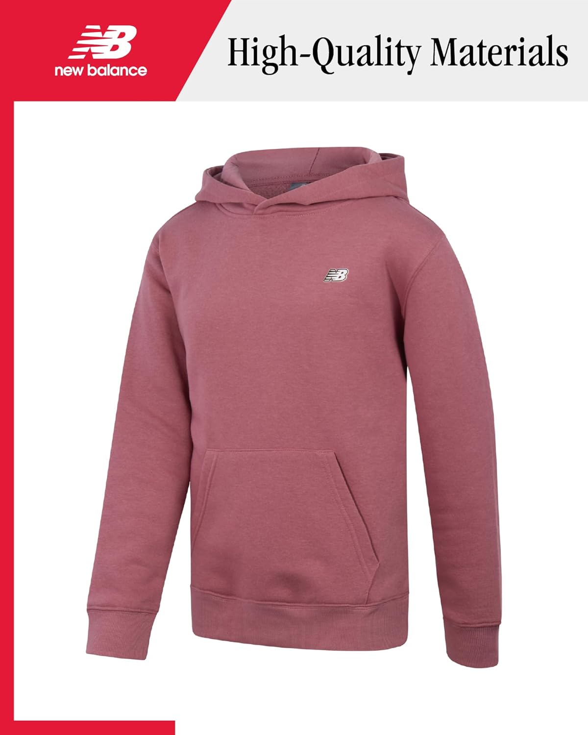 New Balance Boys Hoodies - Lightweight Soft Cotton Fleece Pullover Boys Hoodie Sweatshirts with Pockets (Sizes: 2T-20) - Image 6