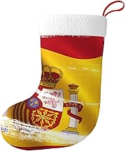 Spain Flag Pattern Christmas Decorative Socks Stocking for Christmas Trees, Dining Tables