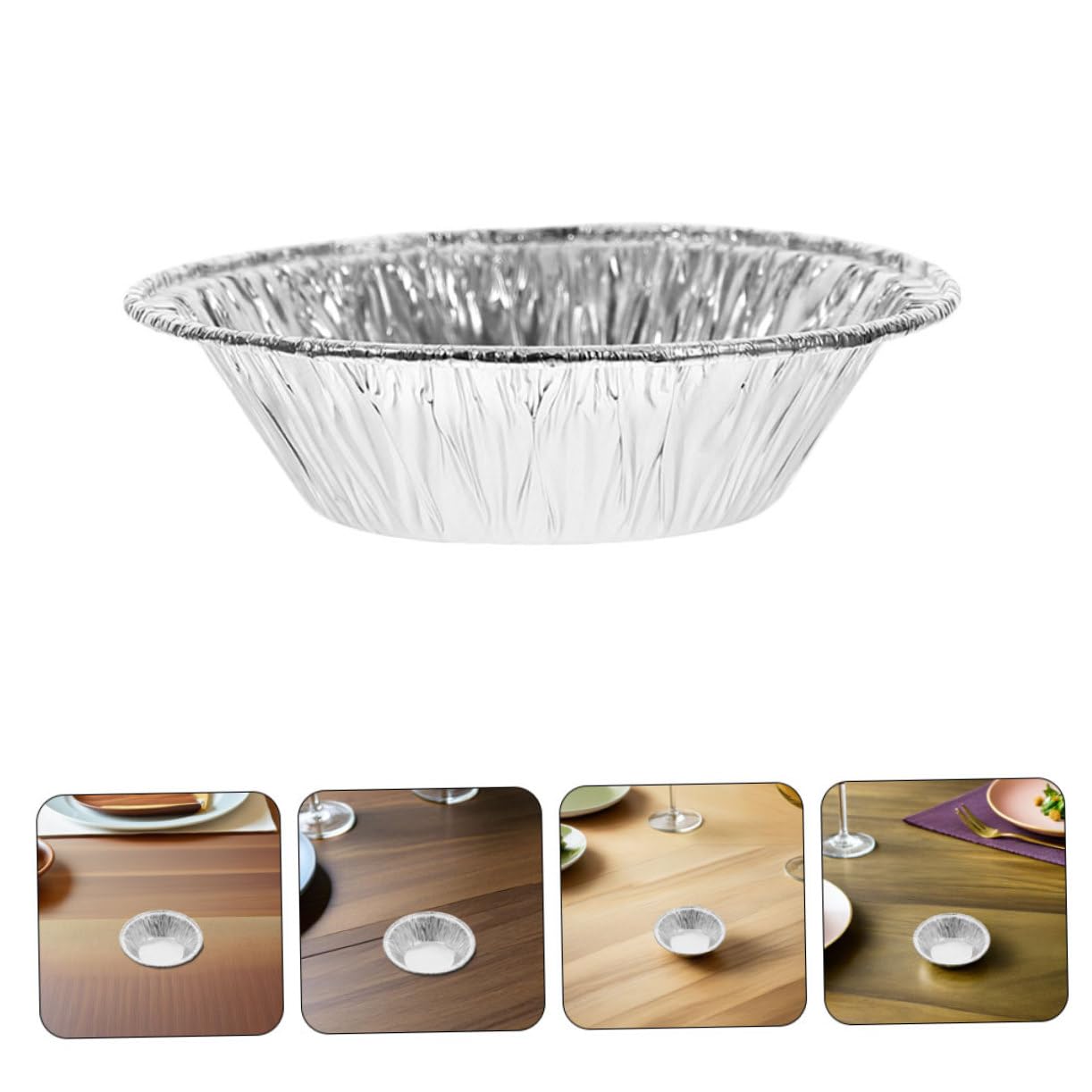600piezas Molde de Aluminio para Tarta de Huevo Moldes Redondos Desechables para Hornear Tartas Muffins Cupcakes y Pasteles Casa