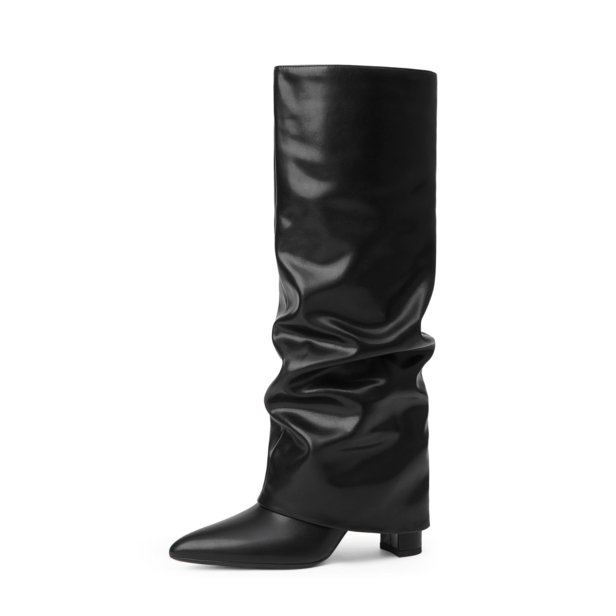 Modatope Knee High Boots womens Knee High Boot 40 EU Black Slouchy