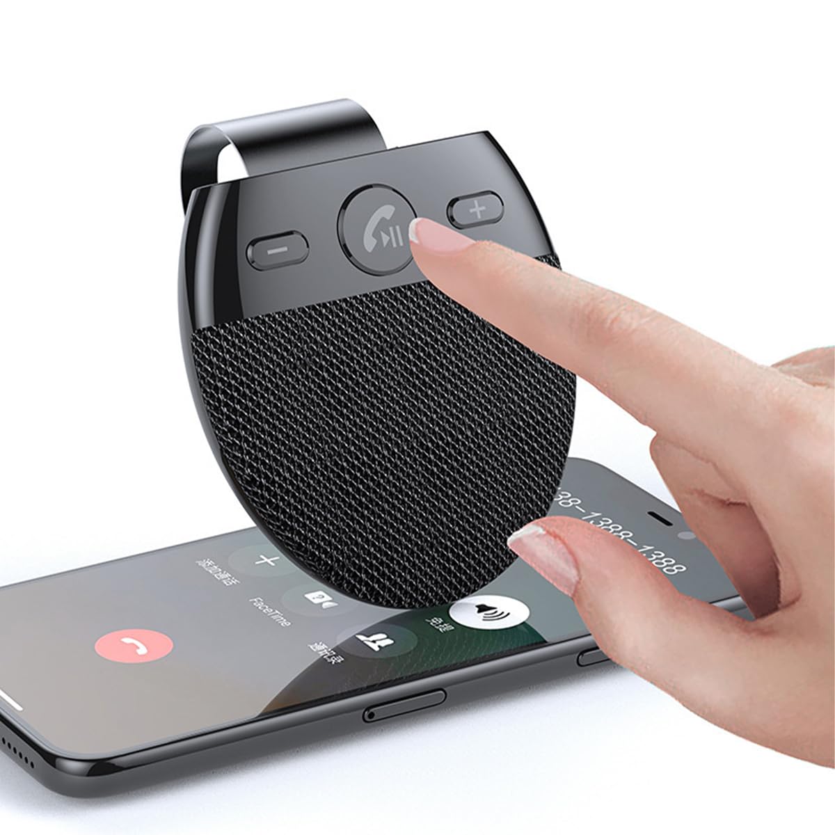Kit vivavoce Bluetooth per auto - Altoparlante Bluetooth per aletta parasole - Lettore musicale - Accensione automatica