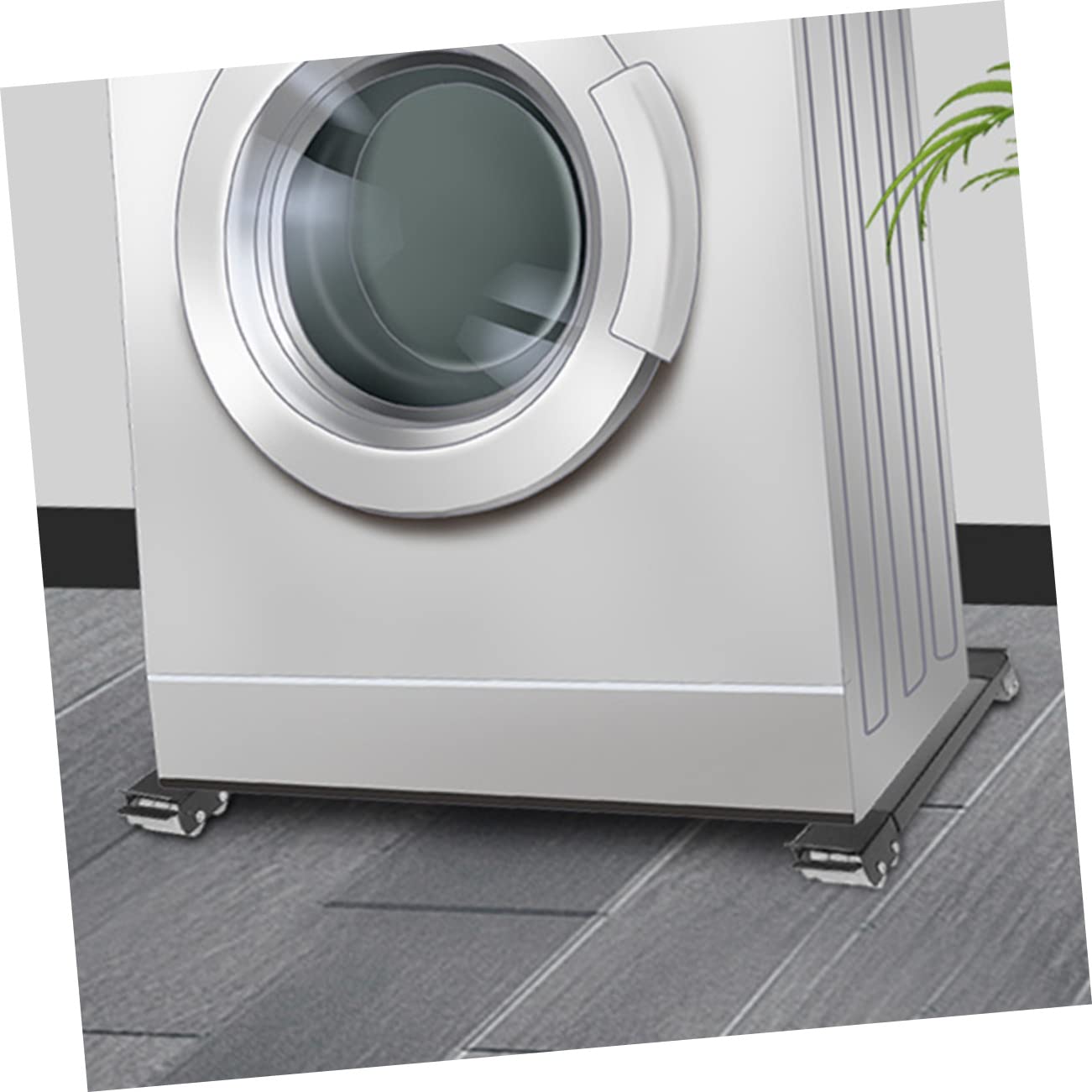 jojofuny Ruedas Aplicables Para Lavadora y Refrigerador Plataforma Rodante Ruedas Base Móvil Para Electrodomésticos Soporte Para Muebles Pesados Fácil De Mover Cocina o Baño Aplicables