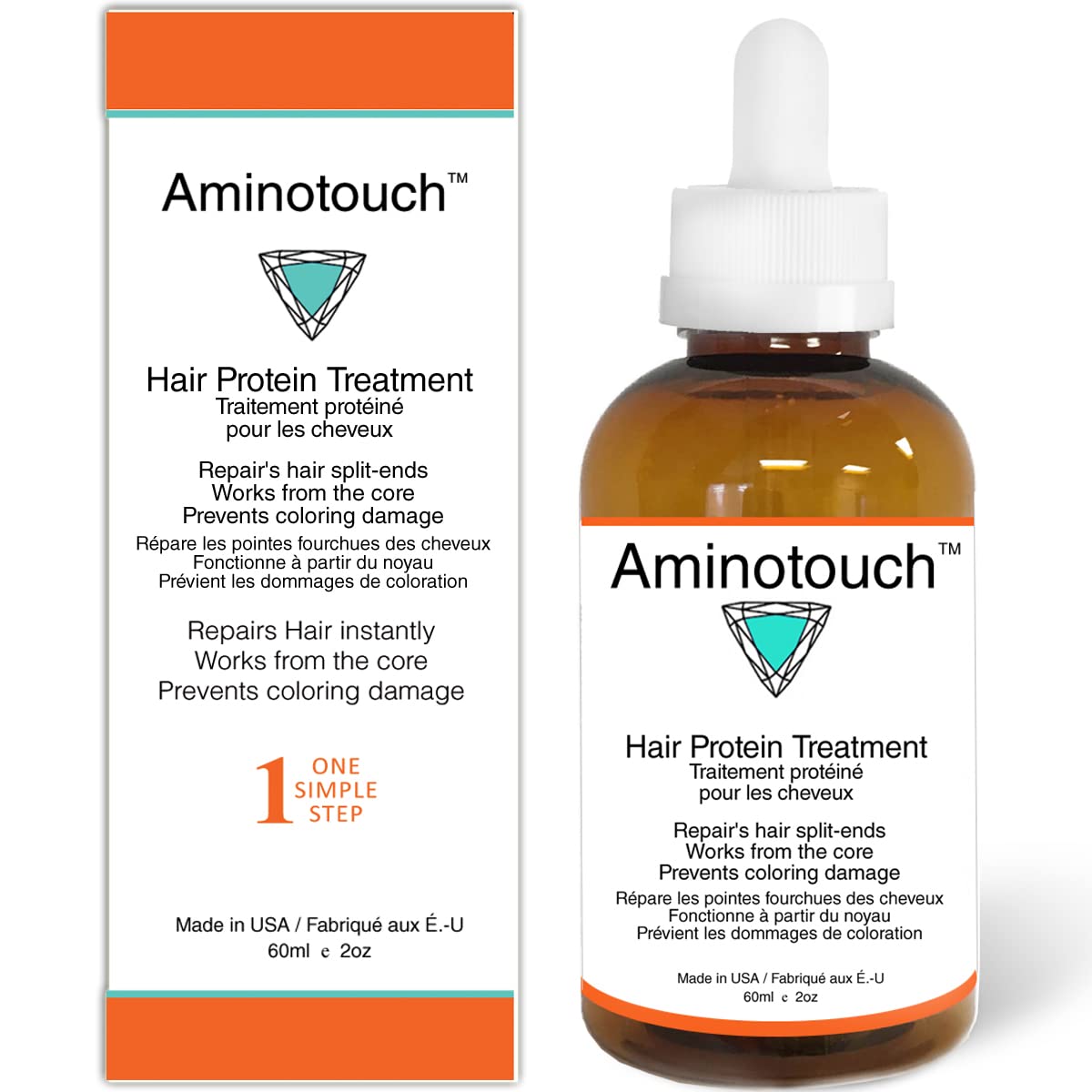 Keratin Research Aminotouch Natural Pure Protein Treatment Grow Long Hair, Repair Damage & Split Ends