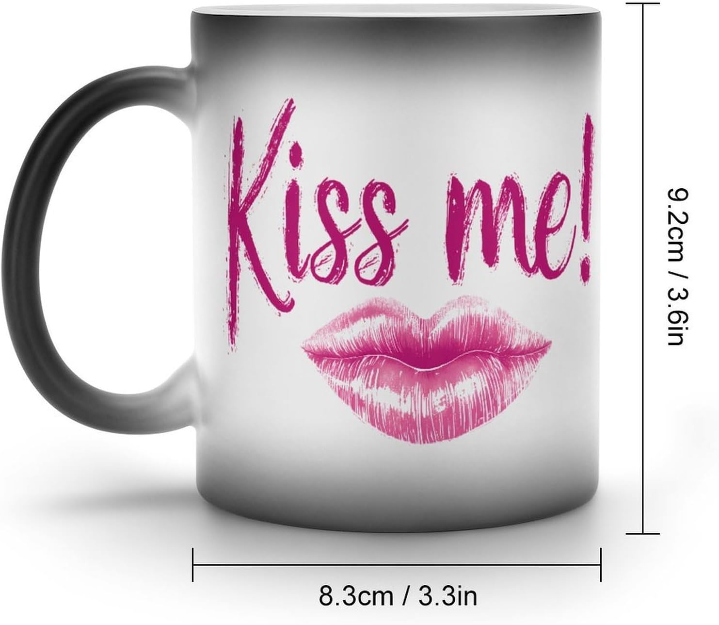 Kissed Me Color Changing Mug Heated Ceramic Cup Heat Sensitive Coffee Mug Fun Gift