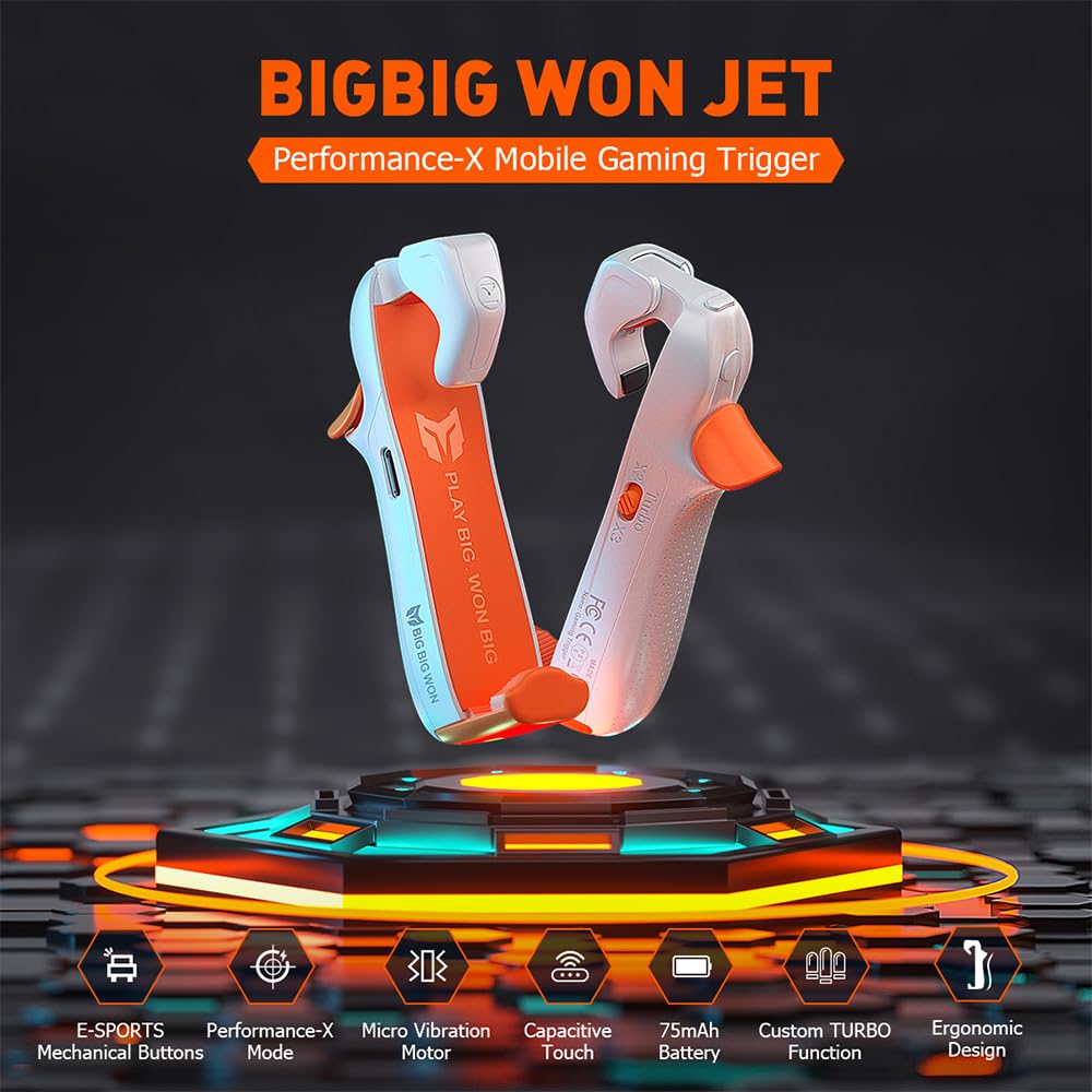 BIGBIG WON Mobile Gaming Trigger Plug and Play per iOS e Android Phone, 4,7-6,5 pollici Game Trigger per PUBG/Fortnite/Call of Duty