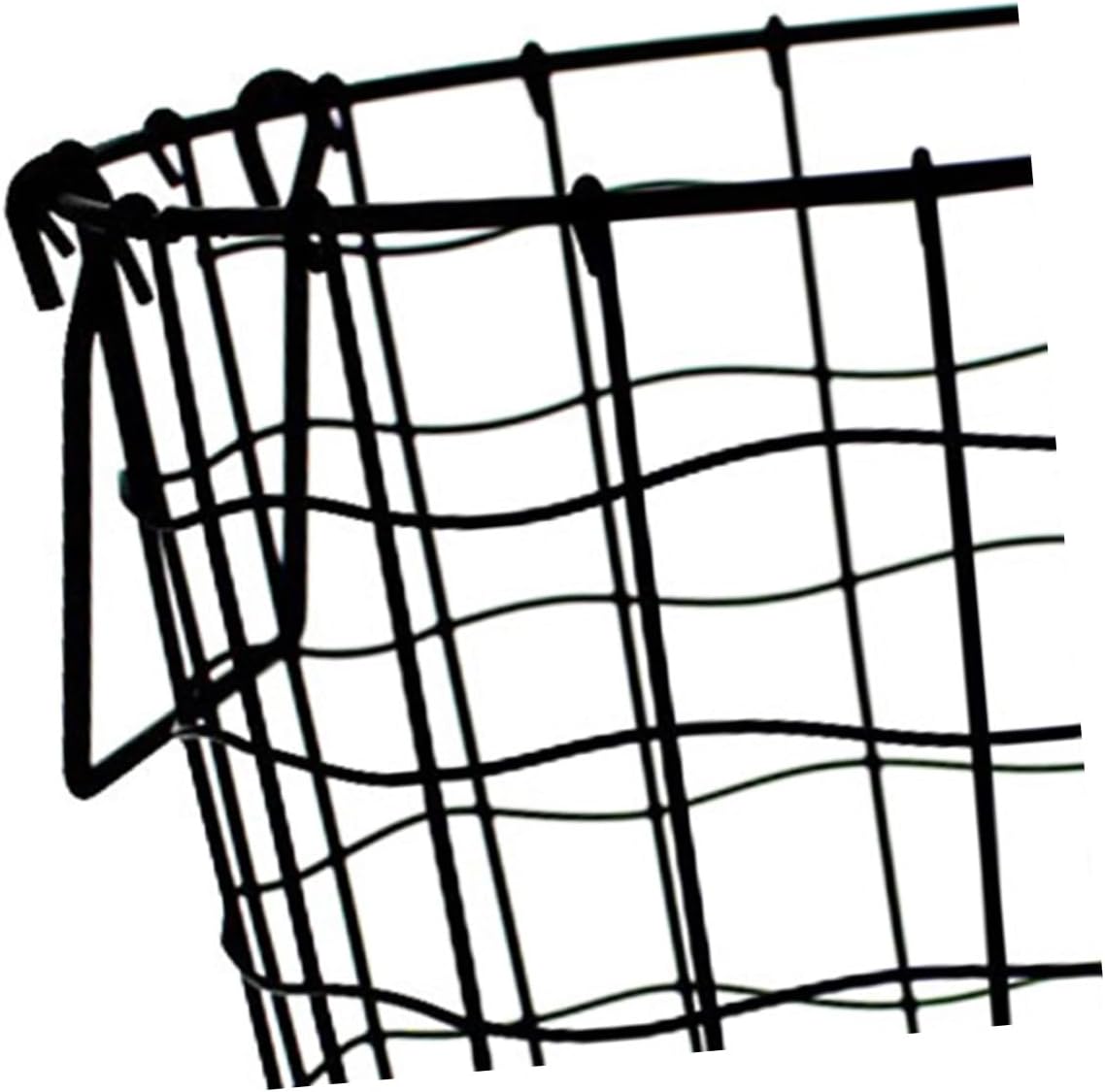 Wrought Iron Clothes Storage Basket with Handles Hollow-out Metal Laundry Hamper for Home Organization Large Capacity and Sundries Container Black Wire Storage Barrel