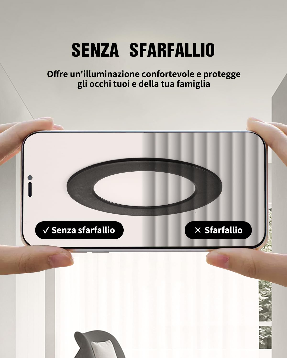 10 Pezzi Faretti LED da Incasso per Cartongesso 5W, Faretti da Soffitto, Nero, Bianco Natural 4000K, Ultra Sottile 25mm, Faretto led incasso IP44 per Bagno Cucina, Foro Ø75-90mm, AC 220-240V