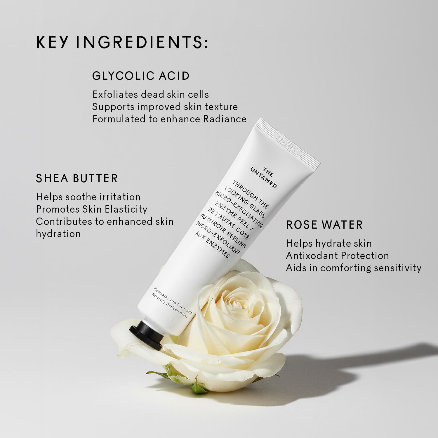 The Untamed Through the Looking Glass Micro-Exfoliating Enzyme Peel – Helps Brighten, Smooth & Hydrate for Refined Skin Texture – Face Exfoliator with Glycolic & Lactic Acid – 2.4 fl oz - Image 3