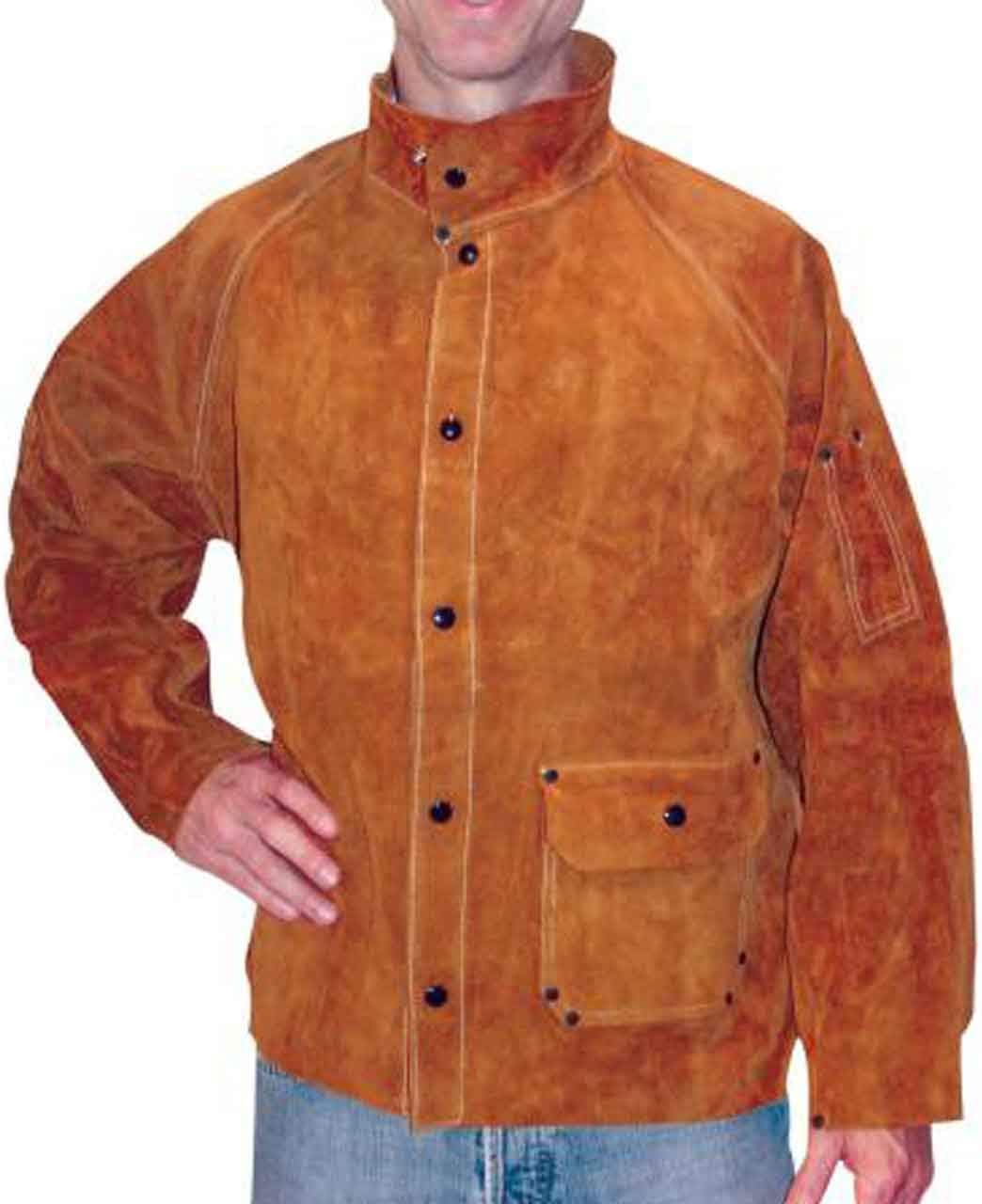 Tillman 3826 26" Premium Dark Brown Leather Welding Jacket, X-Large