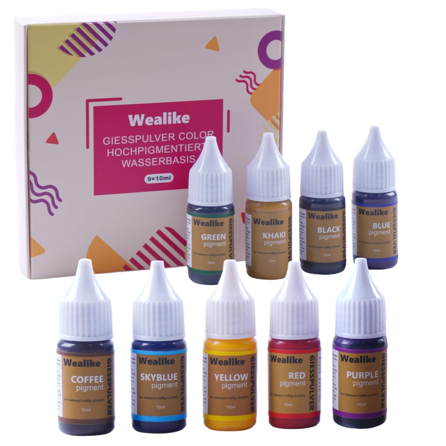 Wealike Concentrated Water-Based Pigment for Eco Resin Powder, Plaster