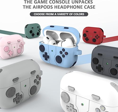 Miniatura 6 de RFUNGUANGO Funda para AirPods Pro con llavero, diseño para niños y adultos, funda de silicona suave para AirPods Pro Gen 21 (202320222019), color