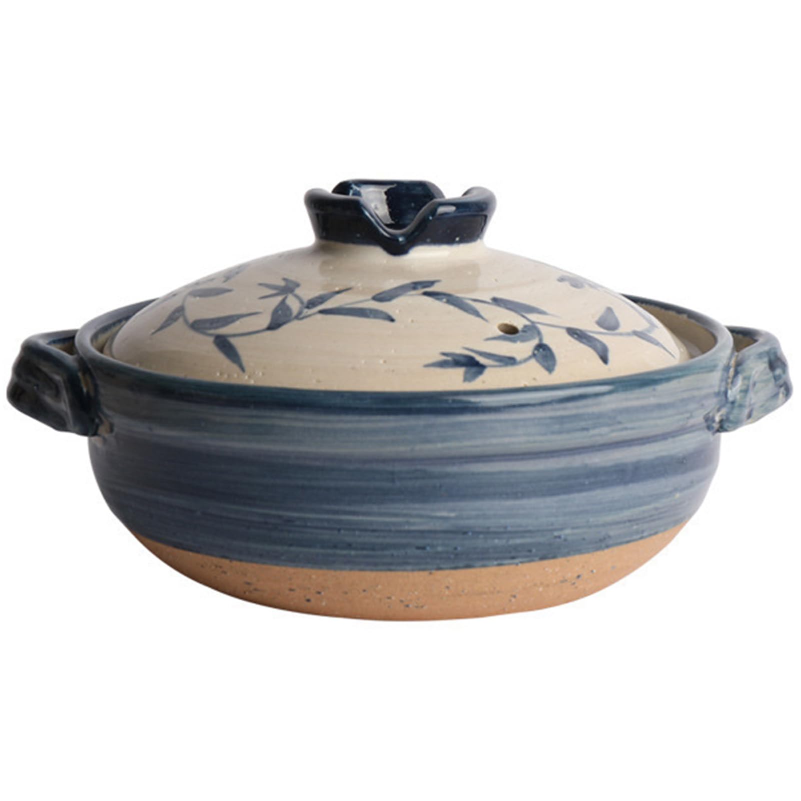 cazuela de cerámica, Cacerolas japonesas de barro resistentes al calor con tapa, grandes, arcilla(1200ml/1.1Quarts)