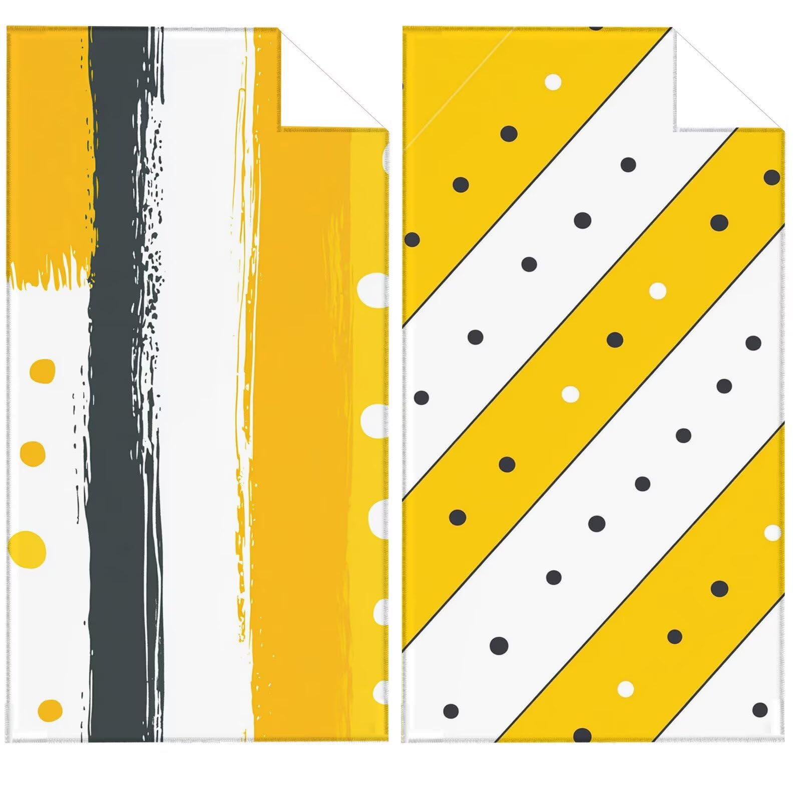 Toalla Microfibra Grande 90x200cm Toalla Playa Amarillo Toallas de Playa Secado Rapido, Toallas Bano con Bolsa, Beach Towel Geometría Antiarena Ligeras para Piscina Viaje Yoga Gimnasio Deportes VQ-860