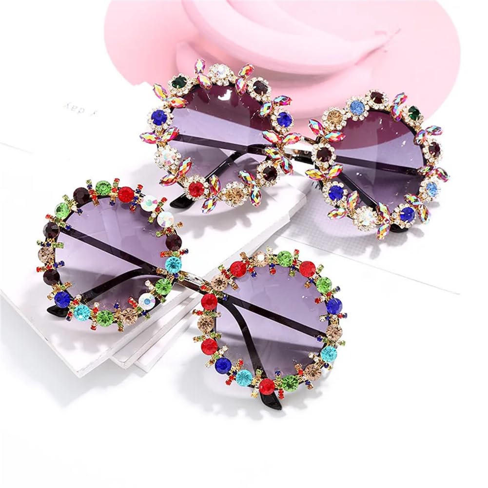 Frędzle z kryształkami, Ozdobne frędzle ze szkła Rhinestone wielokolorowe 1-3 metry(Colorful,3 yards)