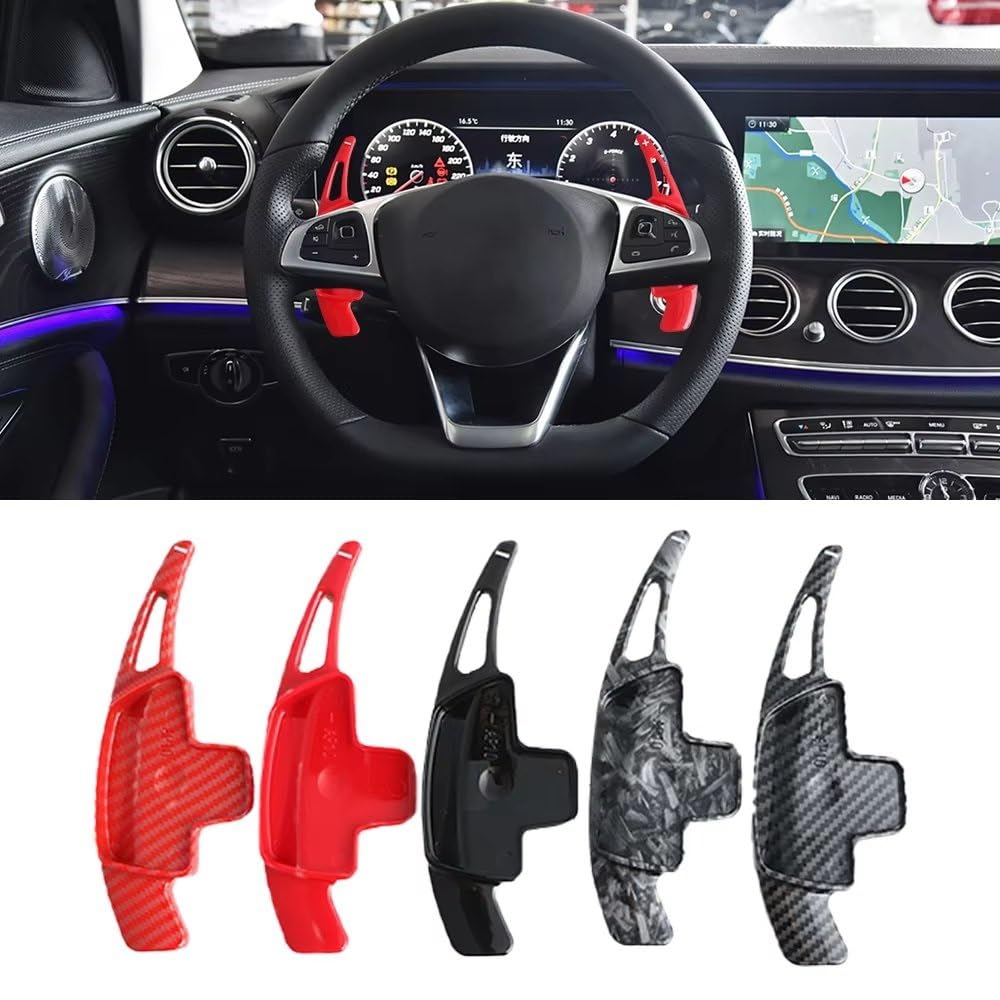 Łopatki zmiany biegów do Benz A B C dla klasy E dla CLA dla CLS dla GLE do GLB Auto kierownica tylna łopatka zmiany biegów sprzęt półautomatyczne sprzęgło (czarne)