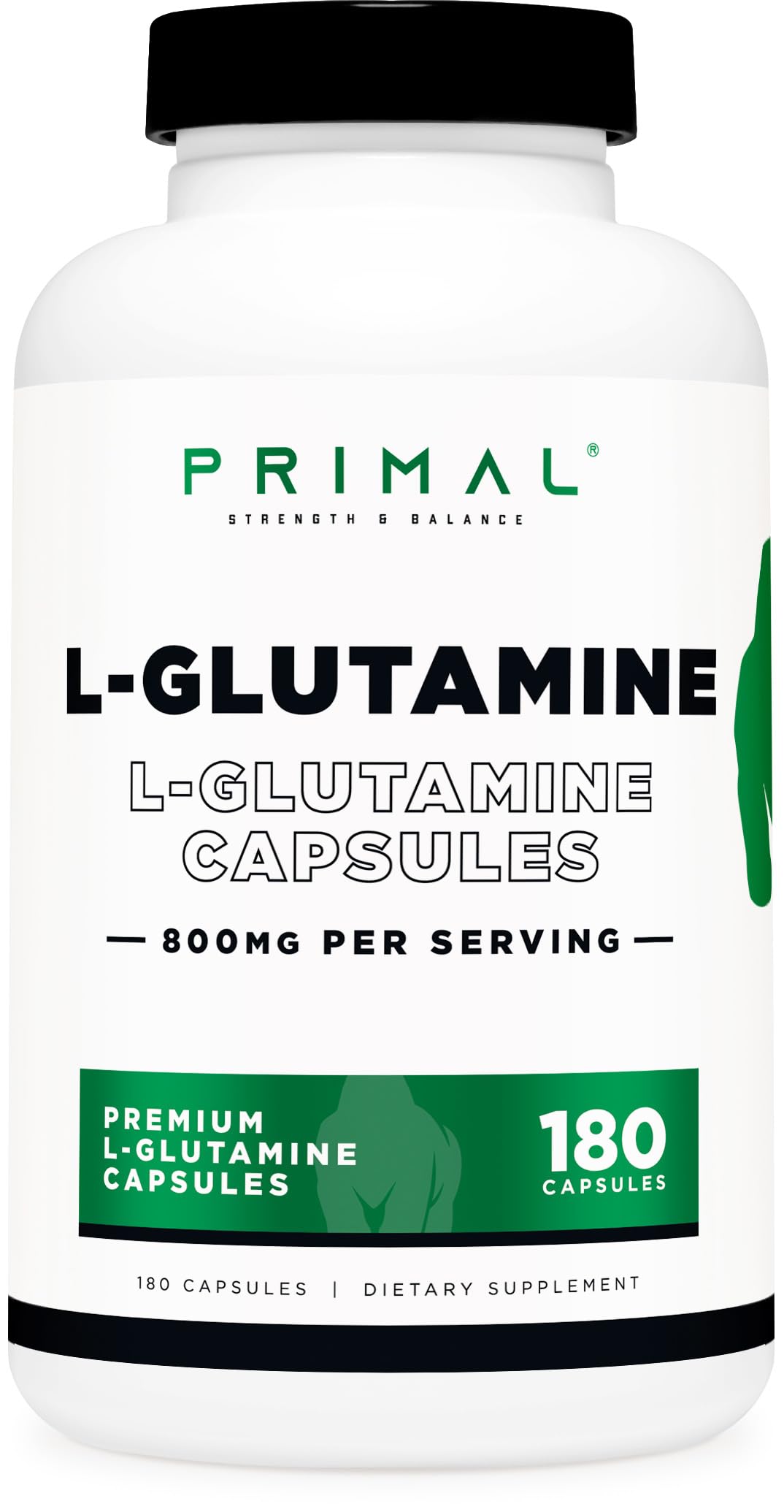 Primal L-Glutamine Capsules (800mg) 180 Capsules
