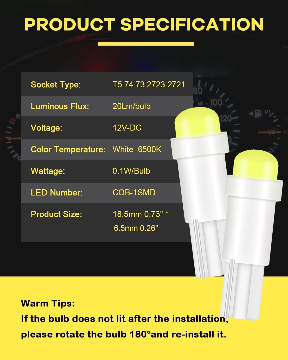 Magnet 30 T5 Dome Rechange Żarówka - LED jakość COD SMD - samochód, łódź, deska rozdzielcza, prędkościomierz, wnętrze